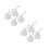 8Pcs Durable Plastic Metal Wheels for Smooth Movement Kit 8