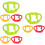 9Pcs Silicone Bottle Handles Soft Comfortable Grip 9