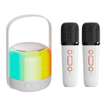 RGB Light 5.3 Speaker with Wireless Dual Microphones Karaoke Machine KTV DSP System 3D HIFI Stereo Surround