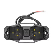 Red White Dual Color UTV Dome Light LED Roll Cage Utility Light with for for RZR for UTV 4WD for
