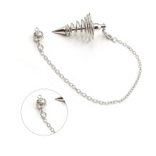 Spiral Bead Cage Necklace 6.9in Alloy Electroplated Cone for Boys & Girls