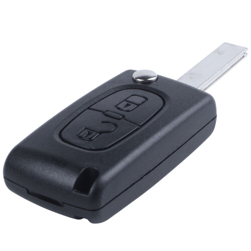 Flip Replacement Remote Car Key Case Shell for  C2 C3 C4 C5 C6 C8 2 Buttons Black 2