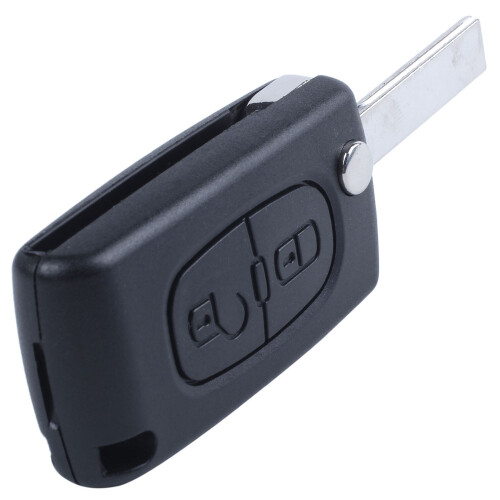 Flip Replacement Remote Car Key Case Shell for  C2 C3 C4 C5 C6 C8 2 Buttons Black 2