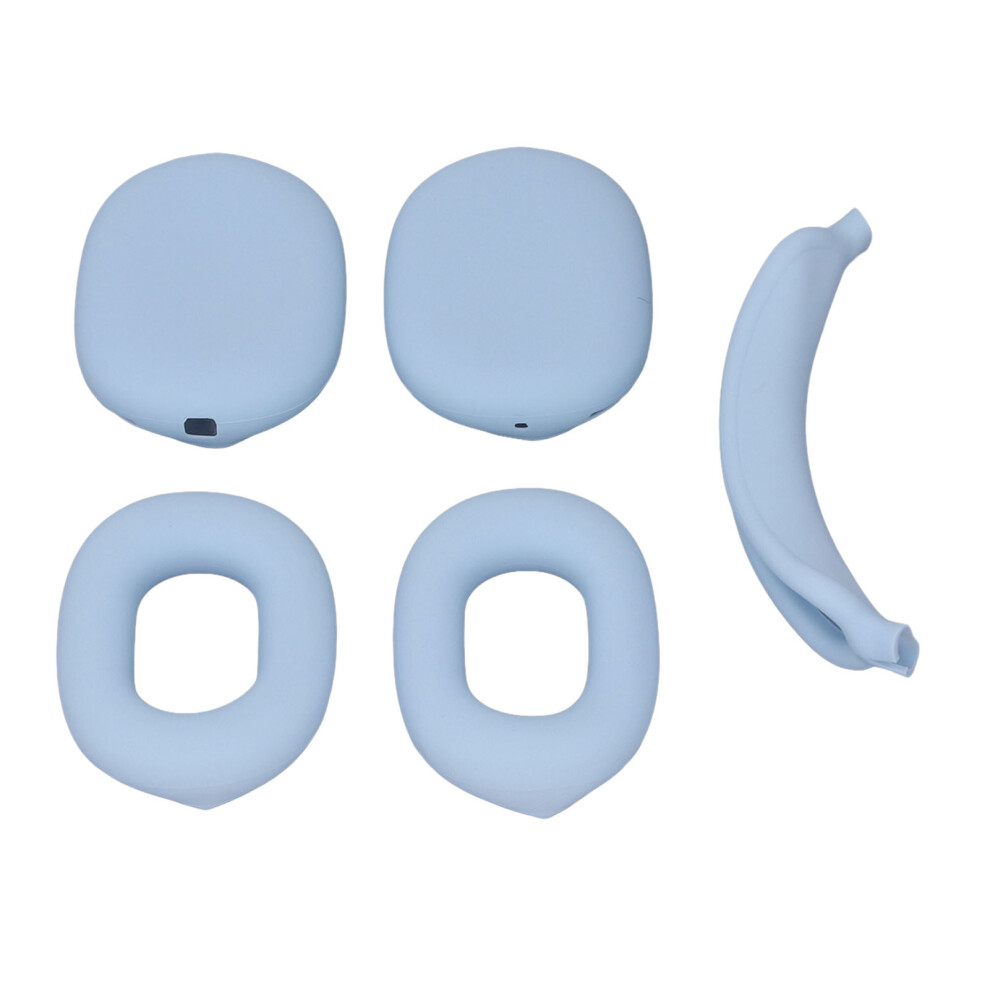 Eva Hard Shell Headphone Case With Silicone Ear Cup Cover And Auto Wake Sleep Support Blue 8081386653686