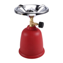 Buitenkampeerfornuis 190g Euro Gastank Koffiebrander Verstelbare Propaangasbrander voor Buitenvissen, Wandelen, Picknicken A