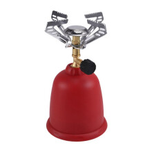 190 G Euro-Gastank, Outdoor-Campingkocher, Kaffeekocher, Verstellbarer Propangasbrenner für Outdoor-Angeln, Wandern, Picknick