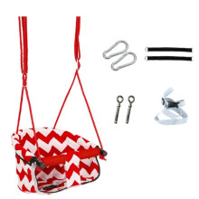Balançoire pour Tout-Petits avec Ceinture de Sécurité, Confortable, pour L'Extérieur et L'Intérieur, pour Enfants de 3 à 6 Ans, Rouge