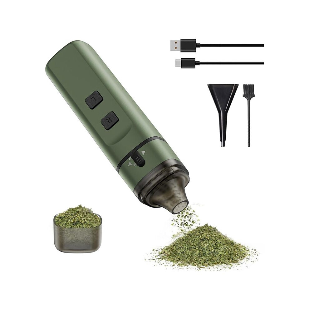 Portable Auto Grind Electric Herb Grinder One-Touch Grinding To 1.5G Automatic Dry Spice Mill Machine Green 4711262761689