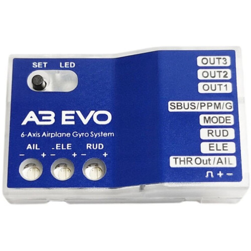 A3 EVO 6-Axis Gyro & Stabilization Balancer Flight Controller Support PPM Receiver for Flying Wing Aircraft RC Plane 1