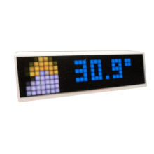 LED Displays Clocks with Weather Clocks Stocks Cryptocurrency Bitcoin Forex Price Desktop Dot Matrix Screen WIFI B