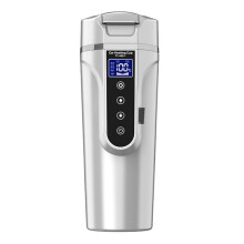 450ML Electric Heating Cup for Cars 12V/24V Portable Electric Kettle LCD Touch Display Car Bottle B