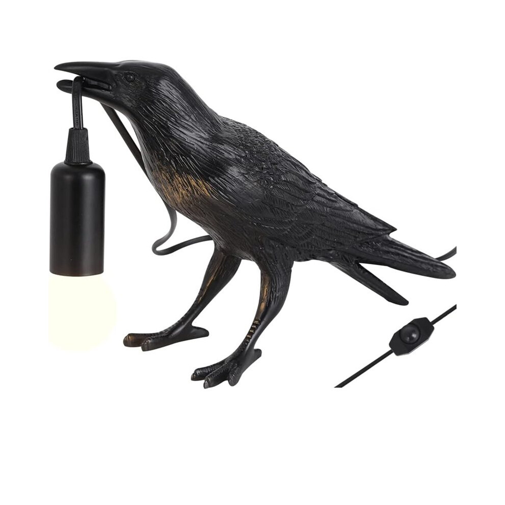 Crow Lamp-Raven Lamp Adjustable Brightness With Bulb,Bird Lamp,Crow Decor For Bedside Bedroom Living Room Decor Eu Light