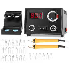 Kit de Máquina de Pirograbado de 60 W con Bolígrafo para Pirograbado y 30 Puntas de Alambre para Manualidades.