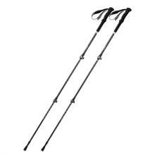 BSWOLF 2pcs Trekking Poles Carbon Fiber Walking Sticks Ultra-Light Telescopic Outdoor Hiking Climbing Cane Black