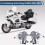 Motorcycle  Cover Front Fork Cover Chrome for  Gold Wing GL1800 2001-2011 Front Fork  Guard 4