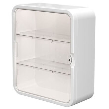Armoire Murale Transparente à Tiroirs, Capacité, à Installation Sans Perçage, avec Compartiments Multiples A