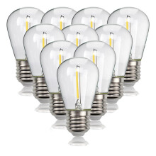 10 Guirlandes Lumineuses LED Incassables, Blanc Chaud 2700 K, Culot E27, Étanches, pour Intérieur et Extérieur