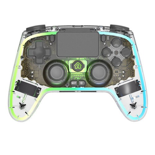 P4 Wireless Gaming Controller RGB Light  Wireless Gamepad 6-Axis Gyro for PS4 PC
