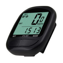 Aucun problème ! Voici la traduction en français :

Compteur de vitesse étanche pour vélo avec écran LCD, multifonction, 51x42x18mm