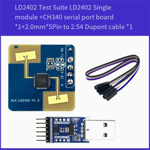 LD2402 24G Static Human Body Presence Detection 7m AIoT Millimeter Wave Sensor  Module GPIO and UART Interfaces 1
