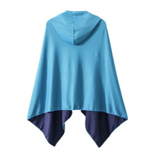Verkoelende Strandponcho met Capuchon, Absorberende Handdoek, Cape voor Zwemmen, Yoga, Kamperen, Workout, Hemelsblauw