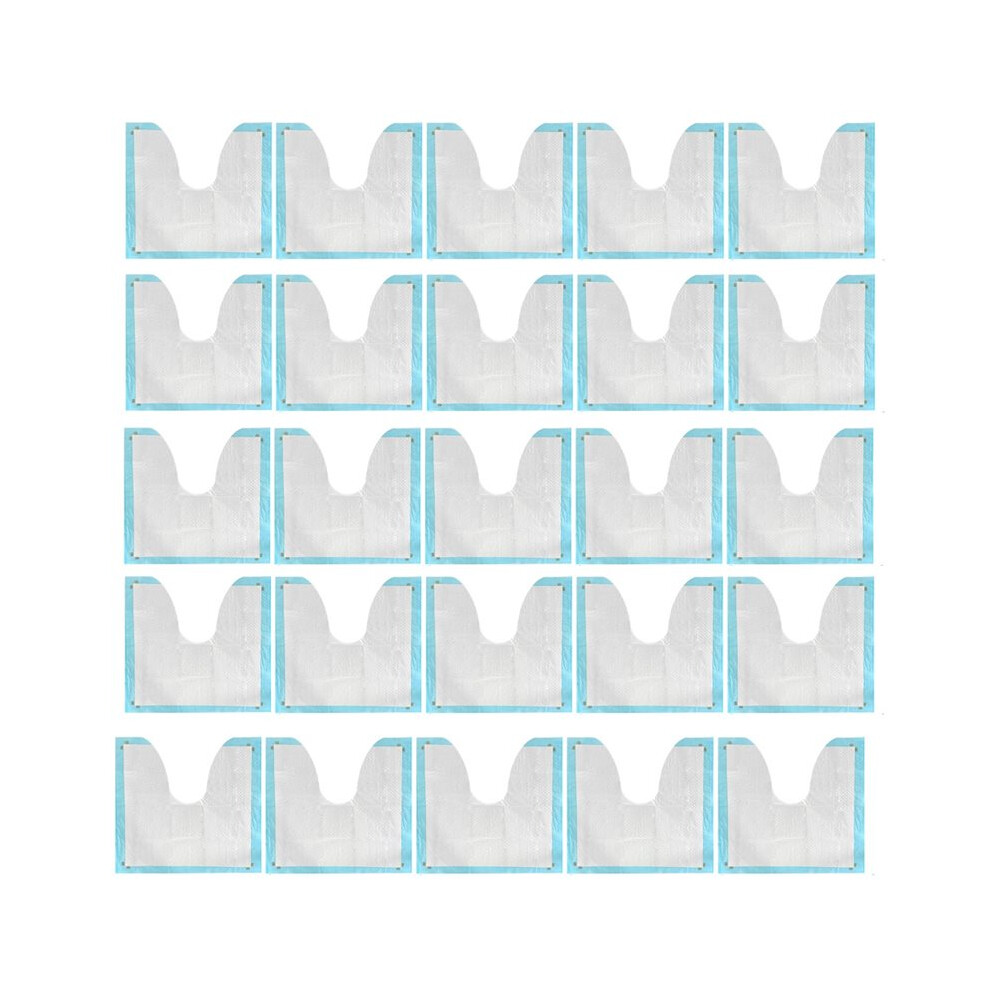 25 Pack Disposable Toilet Mats Absorbent Toilet Floor Protector From Urine U-Shape Toilet Training Rug Waterproof
