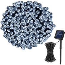Solar LED Light Strip with 8 Modes Suitable 12M 100 Lights for Garden Terrace Doors Courtyard Wedding B