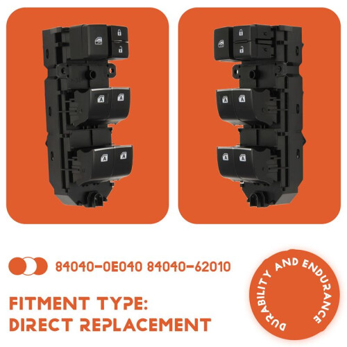 Front Left Power Window Control  Button for  Highlander 2014-2019 Alphard 84040-0E040 84040-62010 8404058040 2