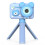 Câmera Digital Infantil Fofa com Desenho Animado, Tela de 2 Polegadas, Câmera Dupla HD de 96 Milhões de Pixels com Tripé, Azul 1