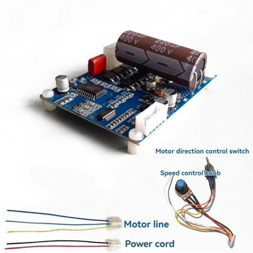 Brushless Motor Drive Control Board High Voltage Drive Module with over Temperature/Overload/Overvoltage Protection B
