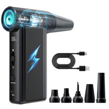 Turbo Jet Fan,Compressed Air Duster 130000RPM Cordless Powerful Blower,for Electronics Cleaning,Car,Home Appliances