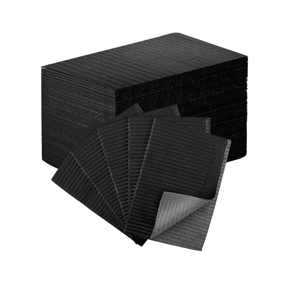 125Pcs Disposable Nail Mats Foldable Nail Paper Towels, Table Acrylic Nail Practice Sheet,Nail Table Practice Mat Black Tauoh