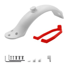 For M365 /M365 Pro Rear Mudguard Kit Scooter Accessories:Mud Guard, Support Bracket, Screws, and Rubber Stopper C