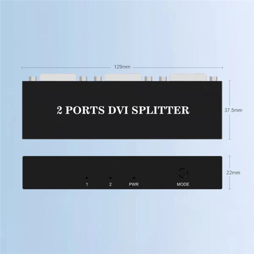 DVI Splitter 1X2  Switcher Extender Adattatore 1 Ingresso DVI-D e 2 Uscite DVI-D Doppio Display per Computer con Display 2