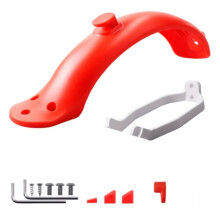 For M365 /M365 Pro Rear Mudguard Kit Scooter Accessories:Mud Guard, Support Bracket, Screws, and Rubber Stopper A