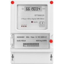 5-100A 380V 3-Fase 4-Draads LCD Digitale Energiemeter KWh Stroomverbruik Elektriciteitsmeting 35 mm DIN-Railmontage