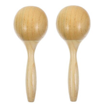Lot de 2 maracas en bois pour fêtes, concerts, jeux, instruments de musique haut de gamme