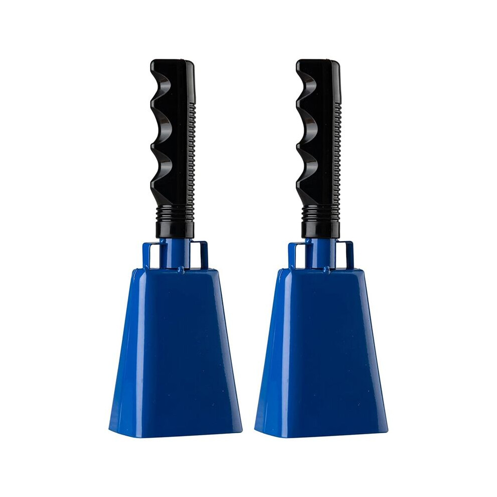 Cowbells 9 Inch, Steel Cow Bell With Handle, Cheering Hand Bell For Sports, Football, Party, Farm, - 2Pcs 6032340551656