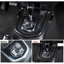 For Navara NP300 Window Glass Lift Button Panel Cover & Carbon Fibre Car Gear Shift Knob Frame LHD