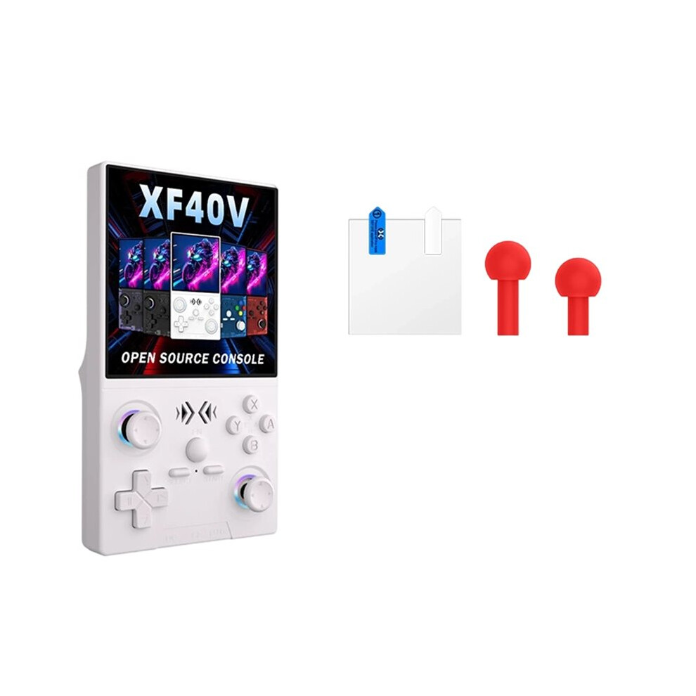 Xf40v Retro Handheld Game Console 4.0Inch Ips Screen Wifi Retro Gaming Console Linux System Pocket Arcade White 4713304944487