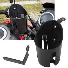 Universal Motorcycle Cup Holder, Plastic, Fits Rearview Mirror