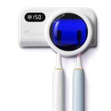 Toothbrush Holder & Cleaner, Cleaning and Air Drying,Rechargeable Wall Mounted, for All Electric & Manual Toothbrush