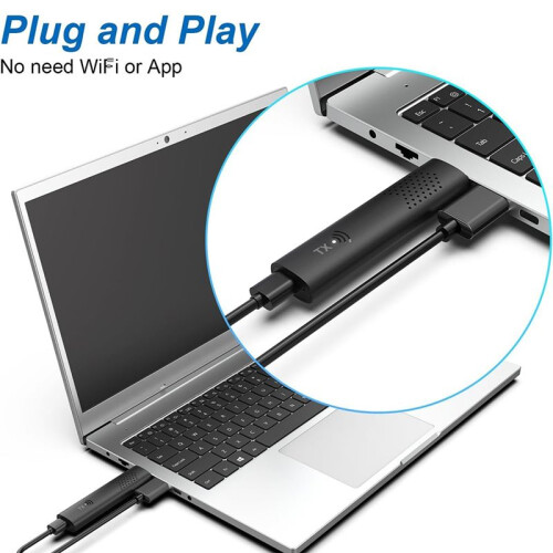 Wireless -Compatible Transmitter & Receiver, 5G Wireless -Compatible Extender Kit, 4k Decode 1080p Output