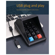 Neue A600 USB-Passworttastatur mit 15 Tasten, Anti-Peep-Funktion und Piepton, Stecker und Spielen, Geeignet für die Passworteingabe An POS-Systemen