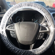 200Pcs Universal Disposable Plastic Steering Wheel Cover Elastic Trim Disposable Truck Car Steering Wheel Covers Films
