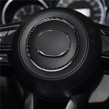 6x Carbon Steering Wheel Trim Sequins, Steering Wheel Ring Logo Applique Cover,Car Accessories,for  3 6 Cx-4 CX5
