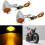 4Pcs Universal Amber Chrome Motorrad LED Blinker Licht Bremse RüCklicht 5