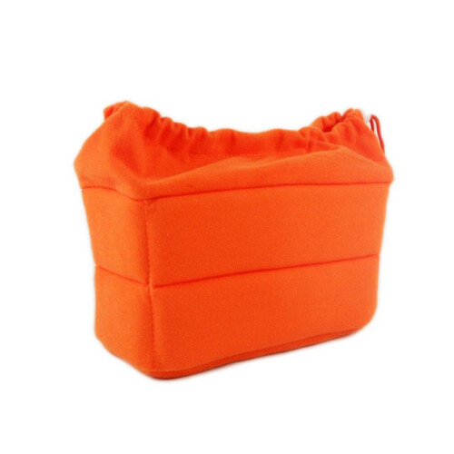 Camera Bag Camera Insert Bag with Drawstring Adjustable Divider Camera Lens Soft Bag for ,, Orange 1