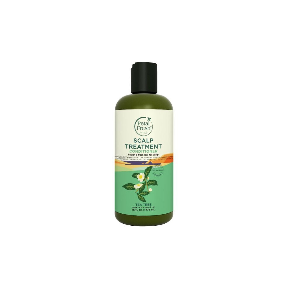 Petal Fresh Pure Tea Tree Conditioner, Scalp Treatment, Oil-Balancing, Vegan and pH-Balanced Care, 475ml