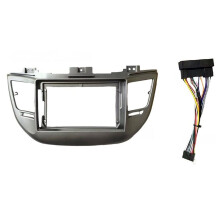 Left-Hand Drive 9 Inch Car Radio Fascia with Power Cord for Tucson 2015-2018 Left-Hand Drive Panel Dash Kit
